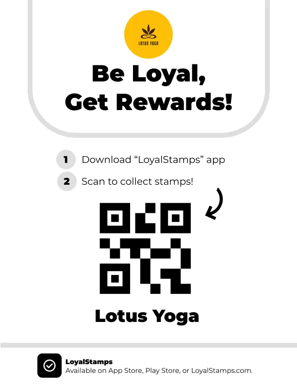 LoyalStamps Table Stand QR Code Template 5